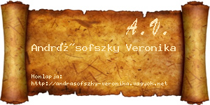 Andrásofszky Veronika névjegykártya